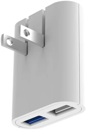 iHome 2-Port USB Wall Charger, AC Pro Multiport Plug Adapter, Phone Charging Block with Dual Ports, Flat Wall Adapter for Home & Travel - Image 2